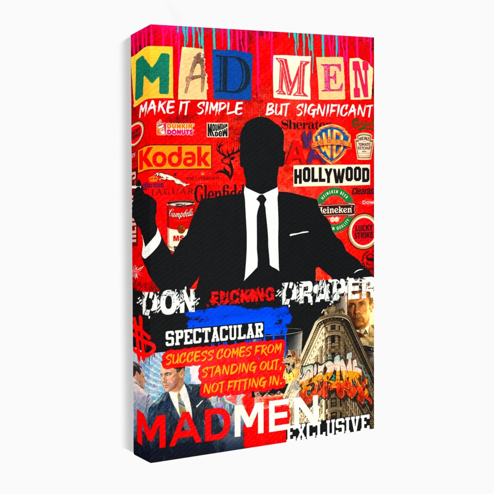 Tablou Canvas Premium, LuxCanva® A1013, Mad Men Don Draper , Decorativ, Serial, Film, Motivational, Culori Vibrante