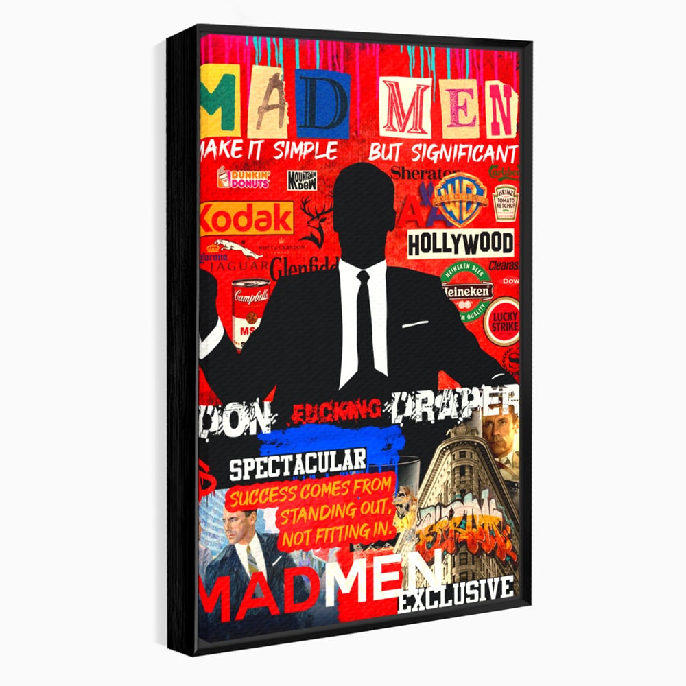 Tablou Canvas Premium, LuxCanva® A1013, Mad Men Don Draper , Decorativ, Serial, Film, Motivational, Culori Vibrante