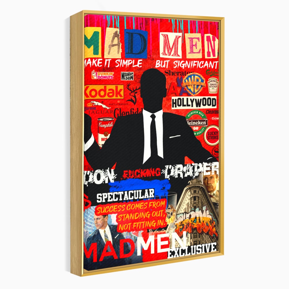Tablou Canvas Premium, LuxCanva® A1013, Mad Men Don Draper , Decorativ, Serial, Film, Motivational, Culori Vibrante