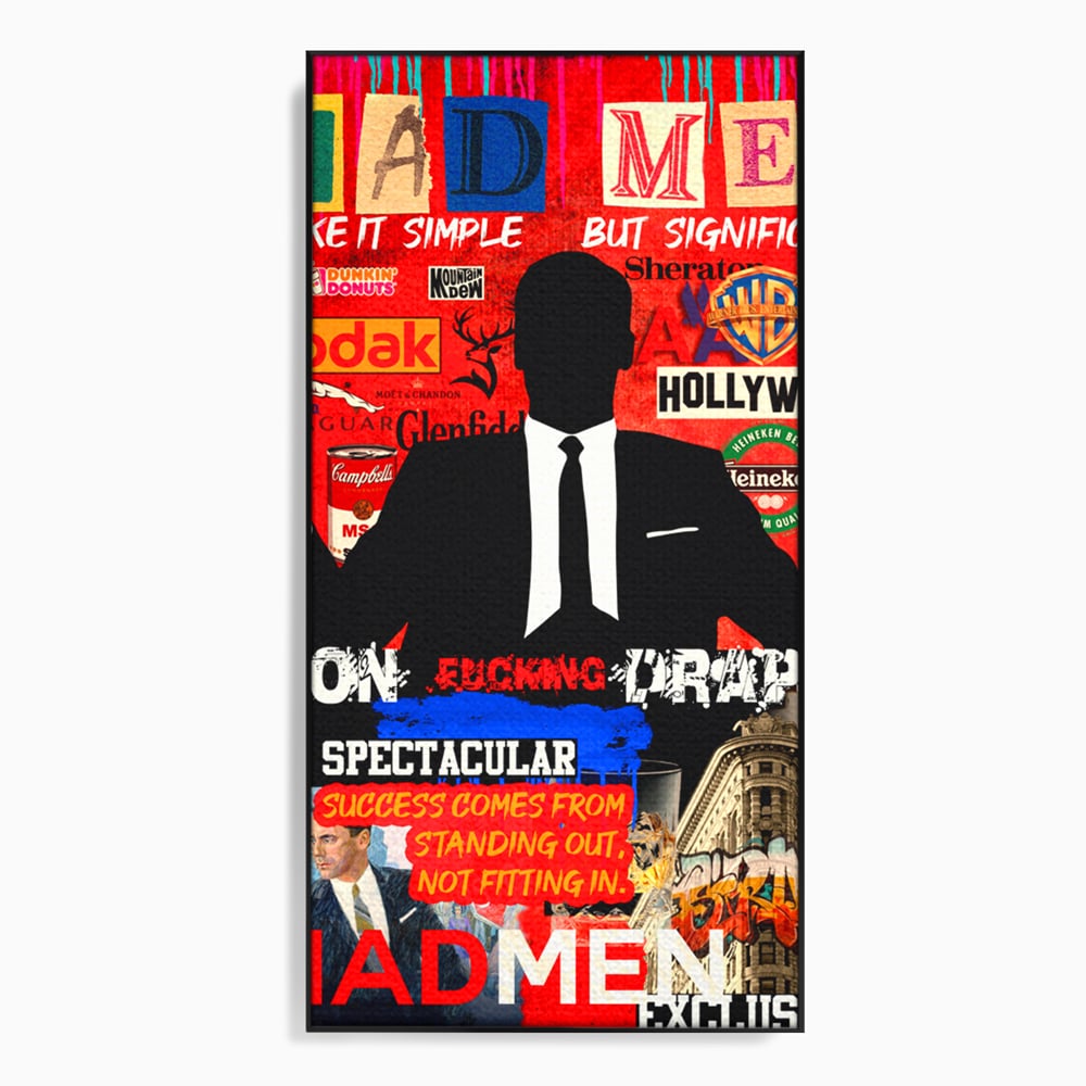 Tablou Canvas Premium, LuxCanva® A1013, Mad Men Don Draper , Decorativ, Serial, Film, Motivational, Culori Vibrante