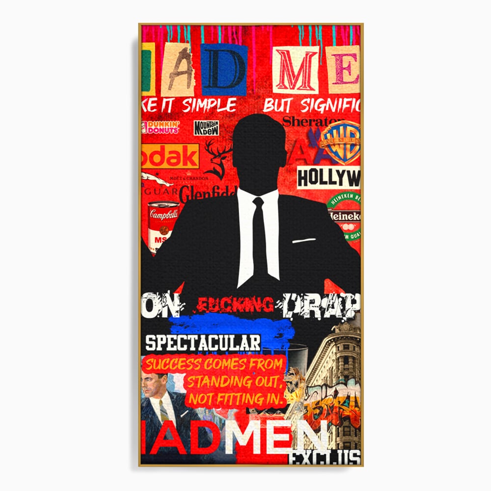 Tablou Canvas Premium, LuxCanva® A1013, Mad Men Don Draper , Decorativ, Serial, Film, Motivational, Culori Vibrante