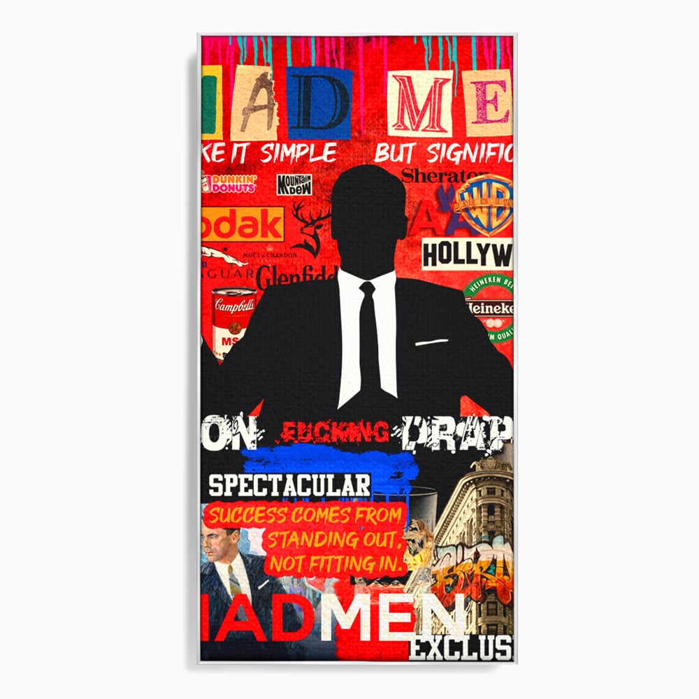 Tablou Canvas Premium, LuxCanva® A1013, Mad Men Don Draper , Decorativ, Serial, Film, Motivational, Culori Vibrante