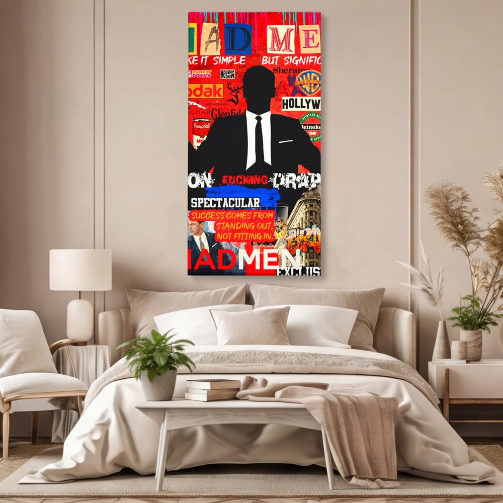 Tablou Canvas Premium, LuxCanva® A1013, Mad Men Don Draper , Decorativ, Serial, Film, Motivational, Culori Vibrante