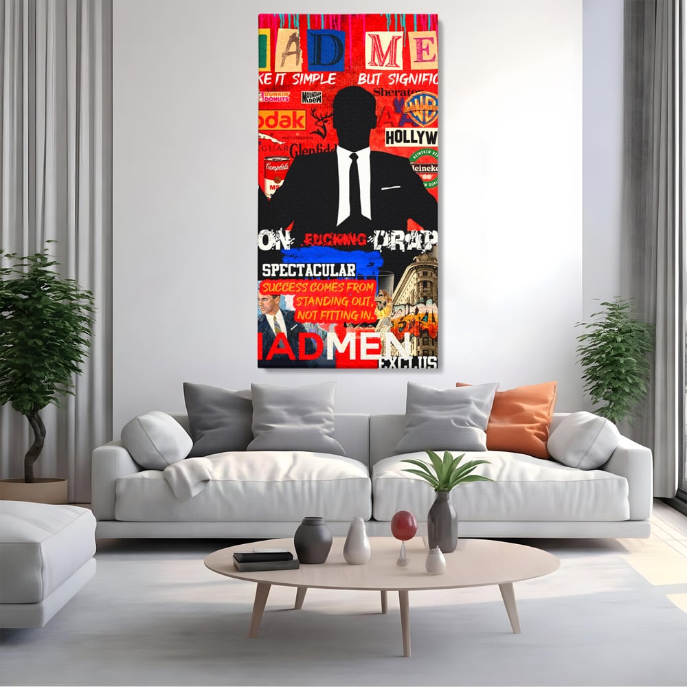 Tablou Canvas Premium, LuxCanva® A1013, Mad Men Don Draper , Decorativ, Serial, Film, Motivational, Culori Vibrante