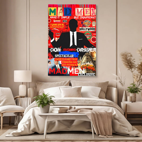Tablou Canvas Premium, LuxCanva® A1013, Mad Men Don Draper , Decorativ, Serial, Film, Motivational, Culori Vibrante