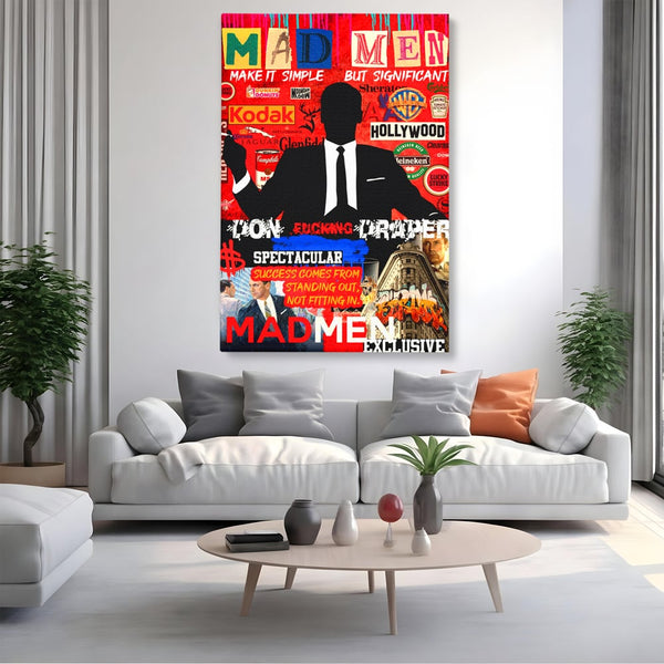 Tablou Canvas Premium, LuxCanva® A1013, Mad Men Don Draper , Decorativ, Serial, Film, Motivational, Culori Vibrante