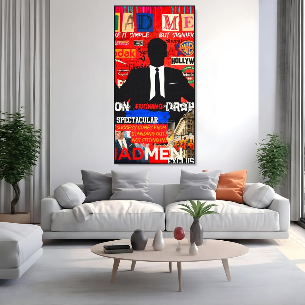 Tablou Canvas Premium, LuxCanva® A1013, Mad Men Don Draper , Decorativ, Serial, Film, Motivational, Culori Vibrante