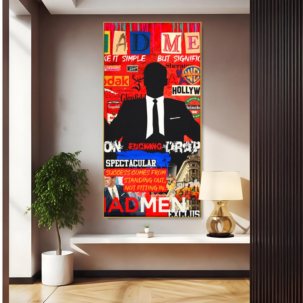Tablou Canvas Premium, LuxCanva® A1013, Mad Men Don Draper , Decorativ, Serial, Film, Motivational, Culori Vibrante