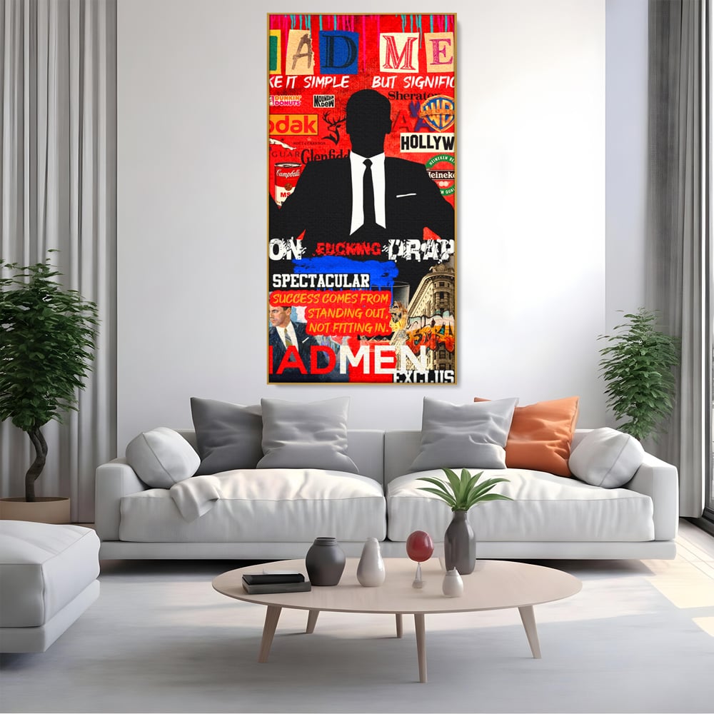 Tablou Canvas Premium, LuxCanva® A1013, Mad Men Don Draper , Decorativ, Serial, Film, Motivational, Culori Vibrante