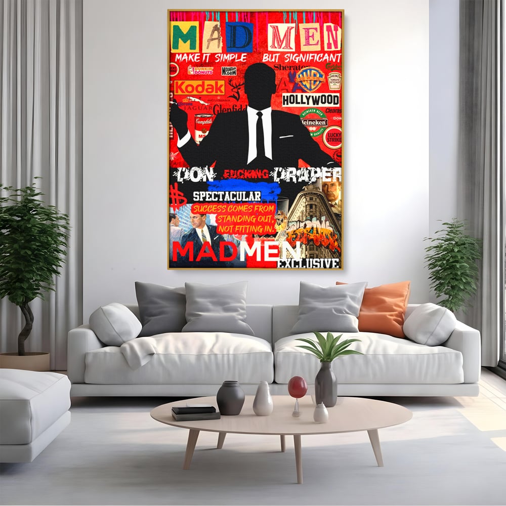 Tablou Canvas Premium, LuxCanva® A1013, Mad Men Don Draper , Decorativ, Serial, Film, Motivational, Culori Vibrante