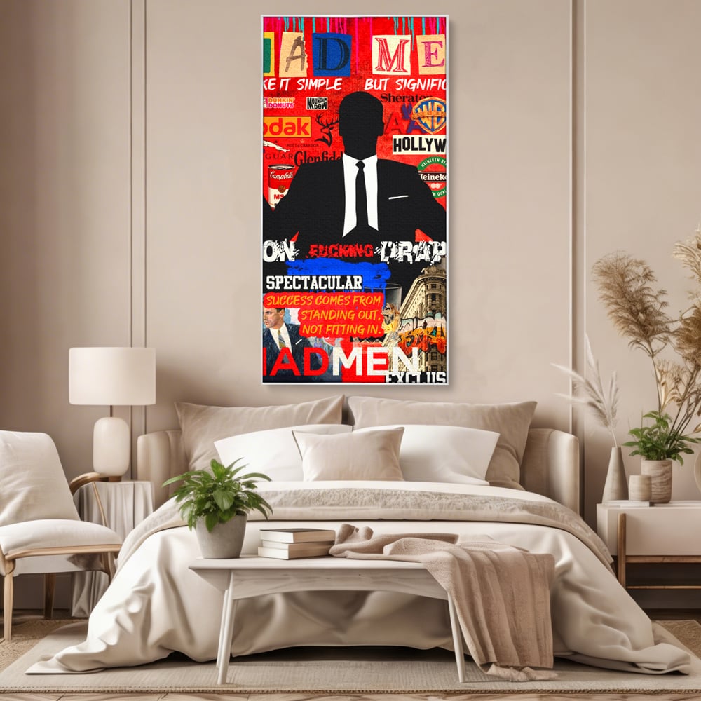 Tablou Canvas Premium, LuxCanva® A1013, Mad Men Don Draper , Decorativ, Serial, Film, Motivational, Culori Vibrante