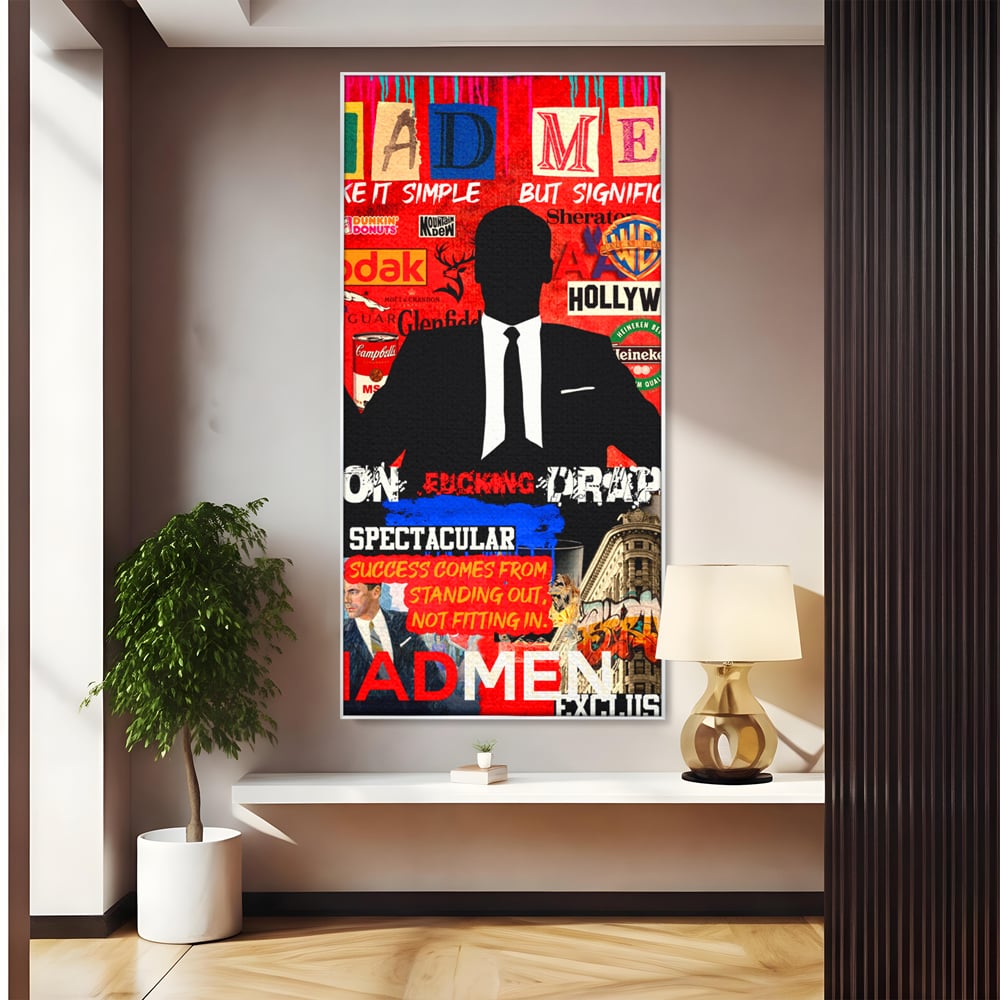 Tablou Canvas Premium, LuxCanva® A1013, Mad Men Don Draper , Decorativ, Serial, Film, Motivational, Culori Vibrante