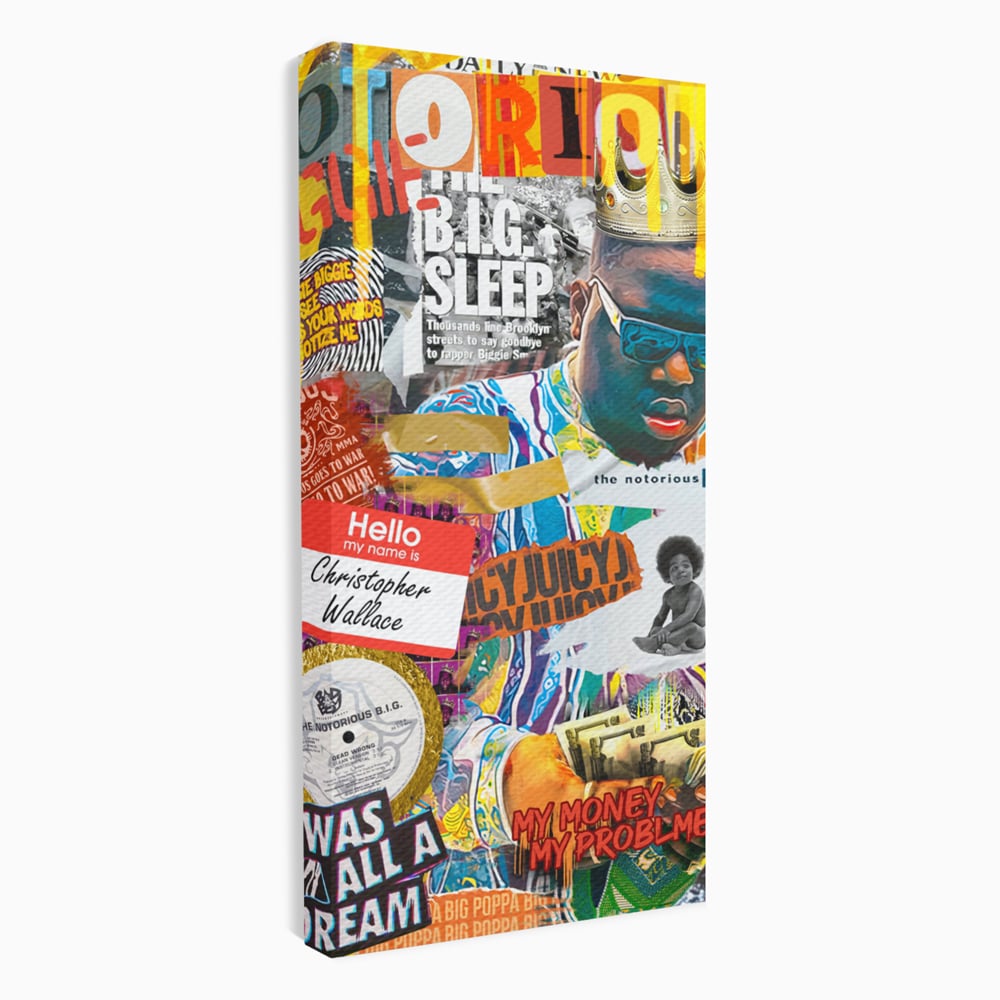 Tablou Canvas Premium LuxCanva® A1014, The Notorious Biggie , Decorativ, Cantaret, Artisit, Rapper, Motivational, Culori Vibrante