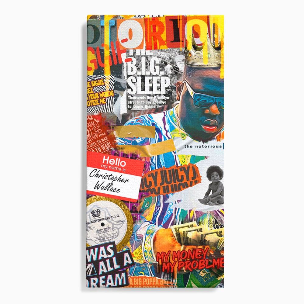 Tablou Canvas Premium LuxCanva® A1014, The Notorious Biggie , Decorativ, Cantaret, Artisit, Rapper, Motivational, Culori Vibrante