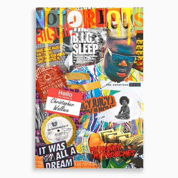Tablou Canvas Premium LuxCanva® A1014, The Notorious Biggie , Decorativ, Cantaret, Artisit, Rapper, Motivational, Culori Vibrante
