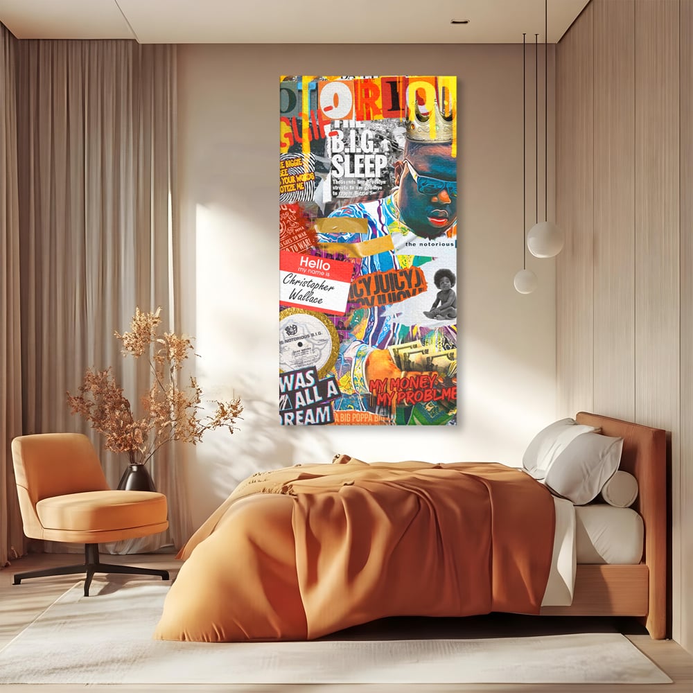 Tablou Canvas Premium LuxCanva® A1014, The Notorious Biggie , Decorativ, Cantaret, Artisit, Rapper, Motivational, Culori Vibrante