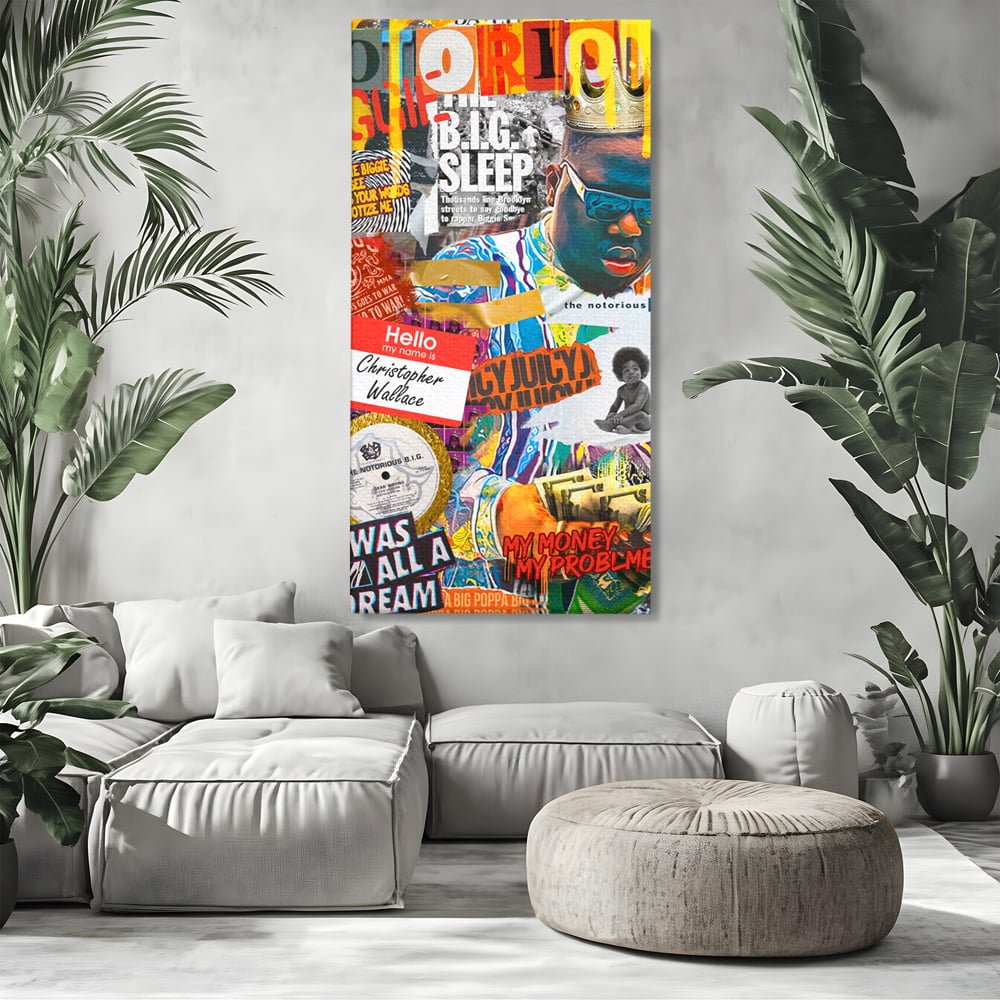 Tablou Canvas Premium LuxCanva® A1014, The Notorious Biggie , Decorativ, Cantaret, Artisit, Rapper, Motivational, Culori Vibrante