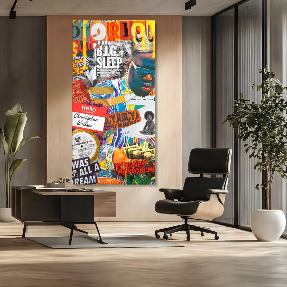 Tablou Canvas Premium LuxCanva® A1014, The Notorious Biggie , Decorativ, Cantaret, Artisit, Rapper, Motivational, Culori Vibrante