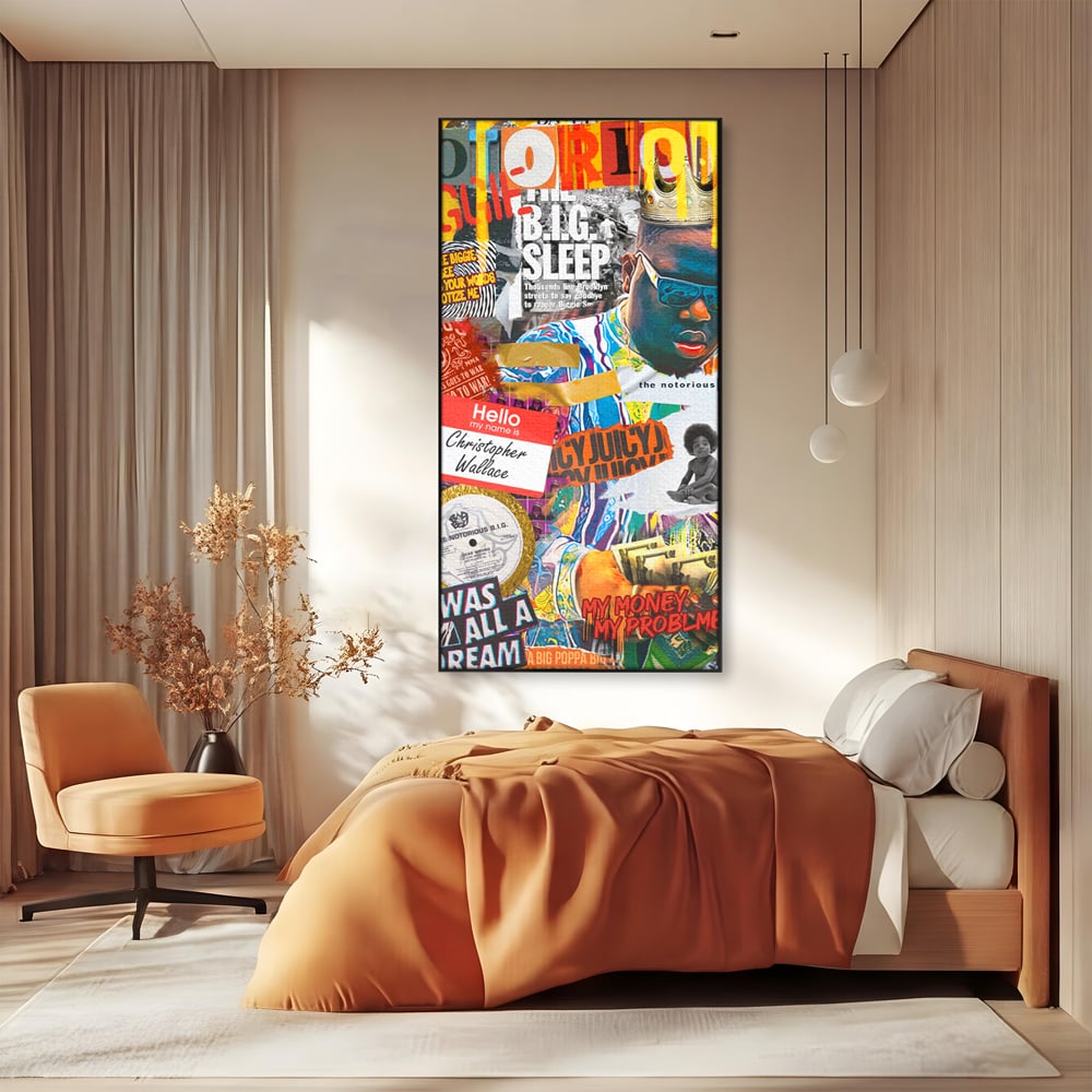 Tablou Canvas Premium LuxCanva® A1014, The Notorious Biggie , Decorativ, Cantaret, Artisit, Rapper, Motivational, Culori Vibrante