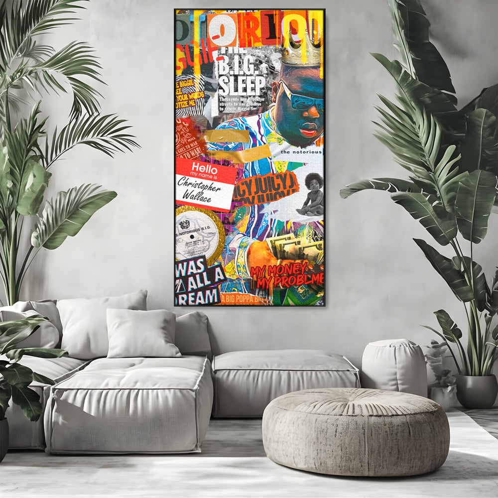 Tablou Canvas Premium LuxCanva® A1014, The Notorious Biggie , Decorativ, Cantaret, Artisit, Rapper, Motivational, Culori Vibrante