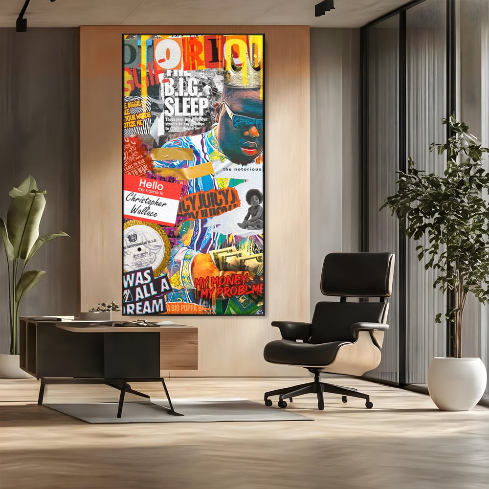 Tablou Canvas Premium LuxCanva® A1014, The Notorious Biggie , Decorativ, Cantaret, Artisit, Rapper, Motivational, Culori Vibrante