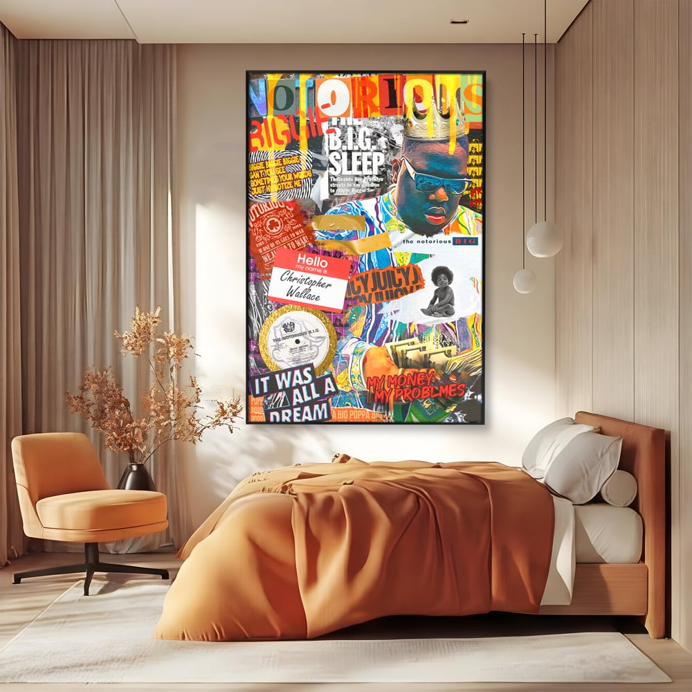 Tablou Canvas Premium LuxCanva® A1014, The Notorious Biggie , Decorativ, Cantaret, Artisit, Rapper, Motivational, Culori Vibrante