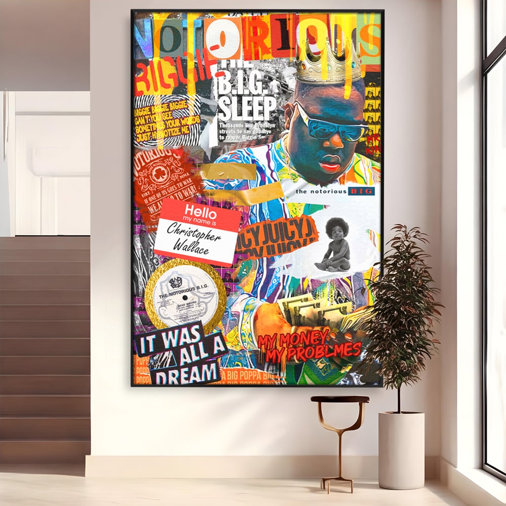 Tablou Canvas Premium LuxCanva® A1014, The Notorious Biggie , Decorativ, Cantaret, Artisit, Rapper, Motivational, Culori Vibrante