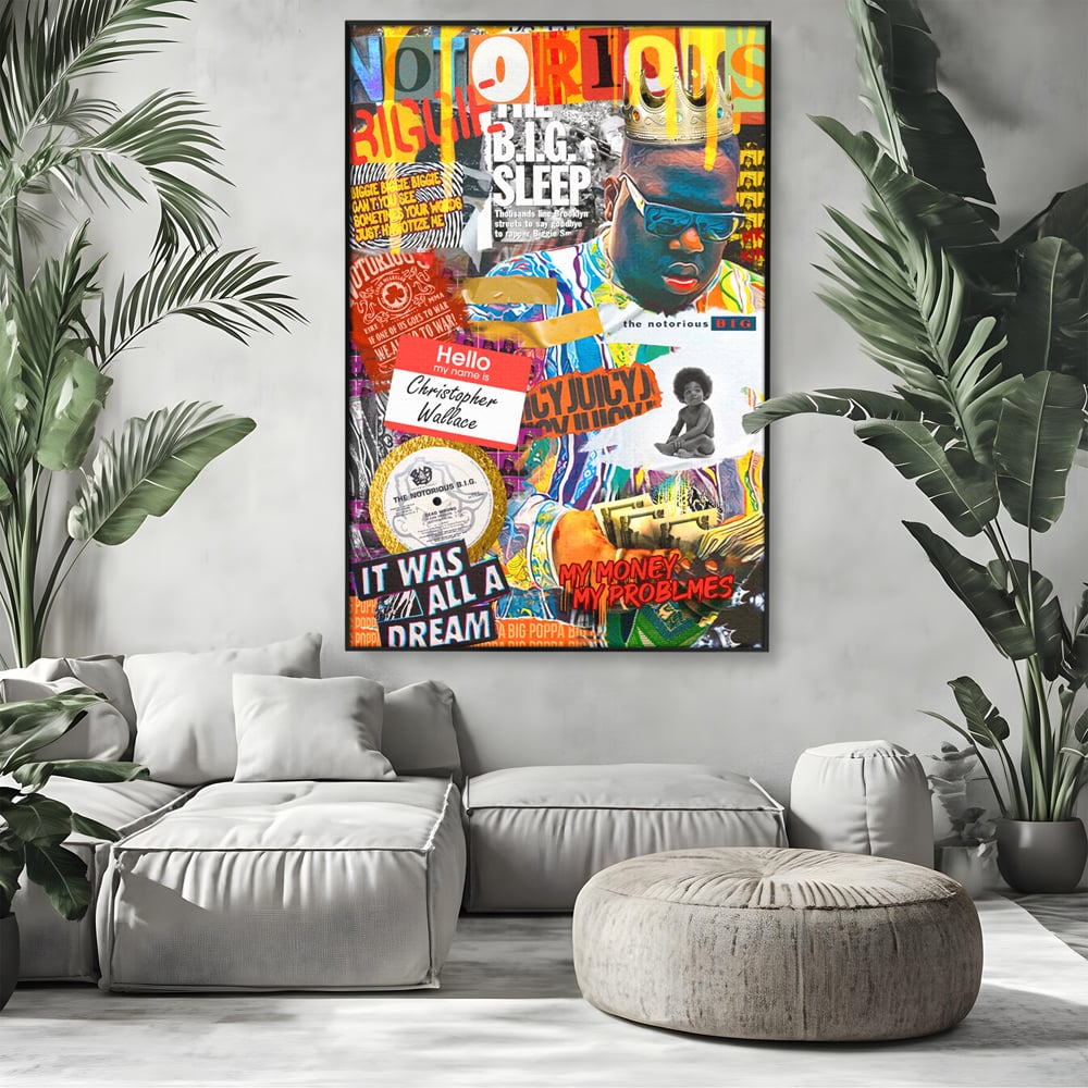 Tablou Canvas Premium LuxCanva® A1014, The Notorious Biggie , Decorativ, Cantaret, Artisit, Rapper, Motivational, Culori Vibrante