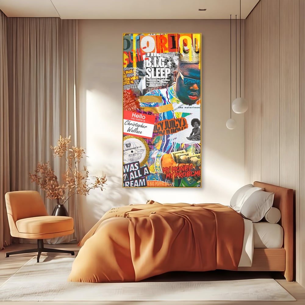 Tablou Canvas Premium LuxCanva® A1014, The Notorious Biggie , Decorativ, Cantaret, Artisit, Rapper, Motivational, Culori Vibrante