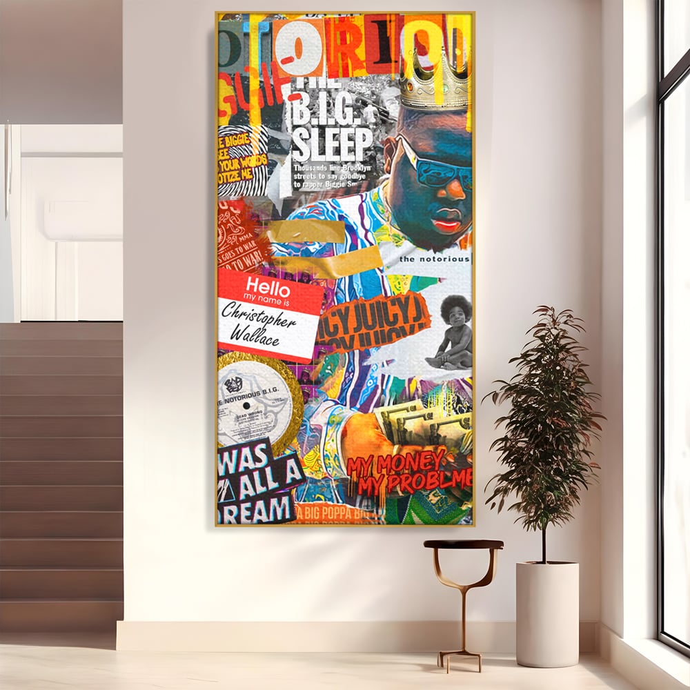 Tablou Canvas Premium LuxCanva® A1014, The Notorious Biggie , Decorativ, Cantaret, Artisit, Rapper, Motivational, Culori Vibrante