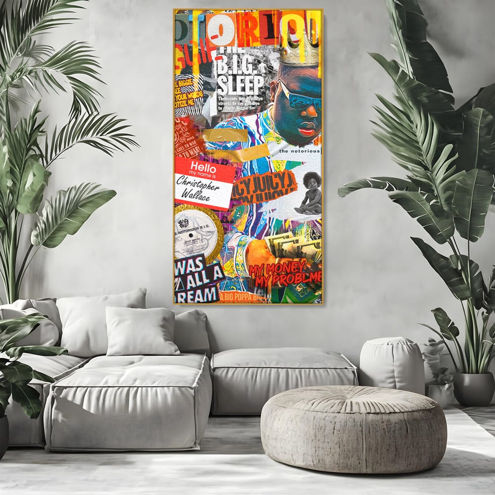 Tablou Canvas Premium LuxCanva® A1014, The Notorious Biggie , Decorativ, Cantaret, Artisit, Rapper, Motivational, Culori Vibrante