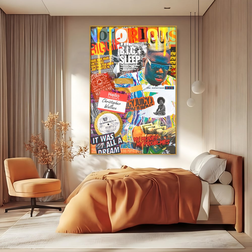 Tablou Canvas Premium LuxCanva® A1014, The Notorious Biggie , Decorativ, Cantaret, Artisit, Rapper, Motivational, Culori Vibrante