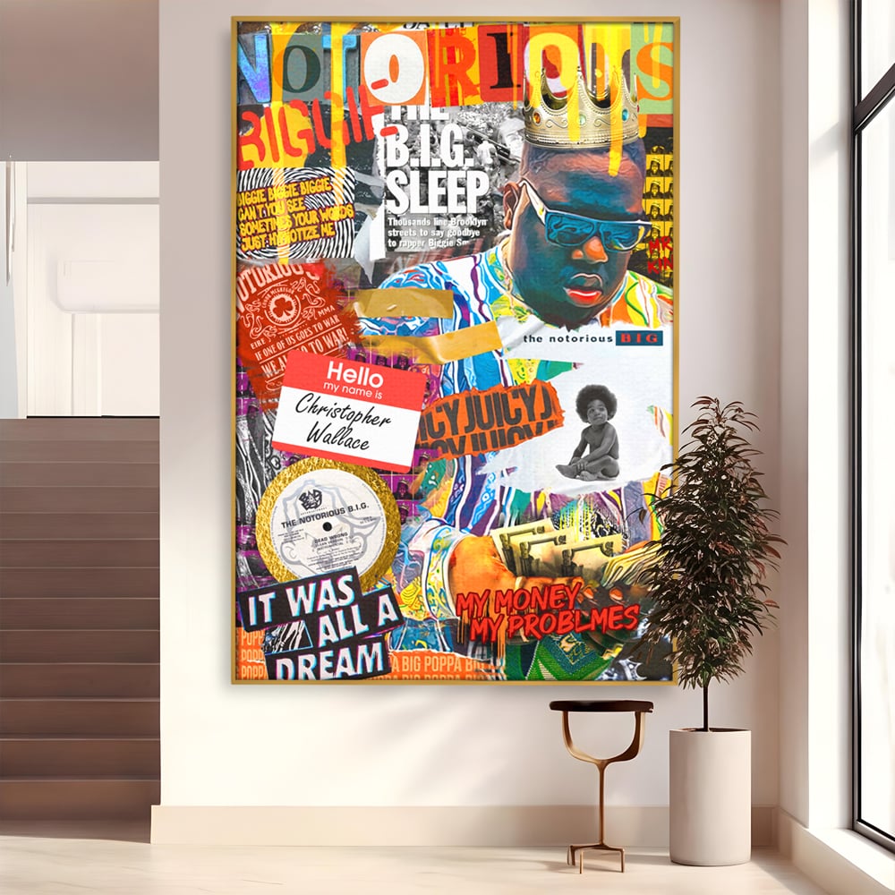 Tablou Canvas Premium LuxCanva® A1014, The Notorious Biggie , Decorativ, Cantaret, Artisit, Rapper, Motivational, Culori Vibrante