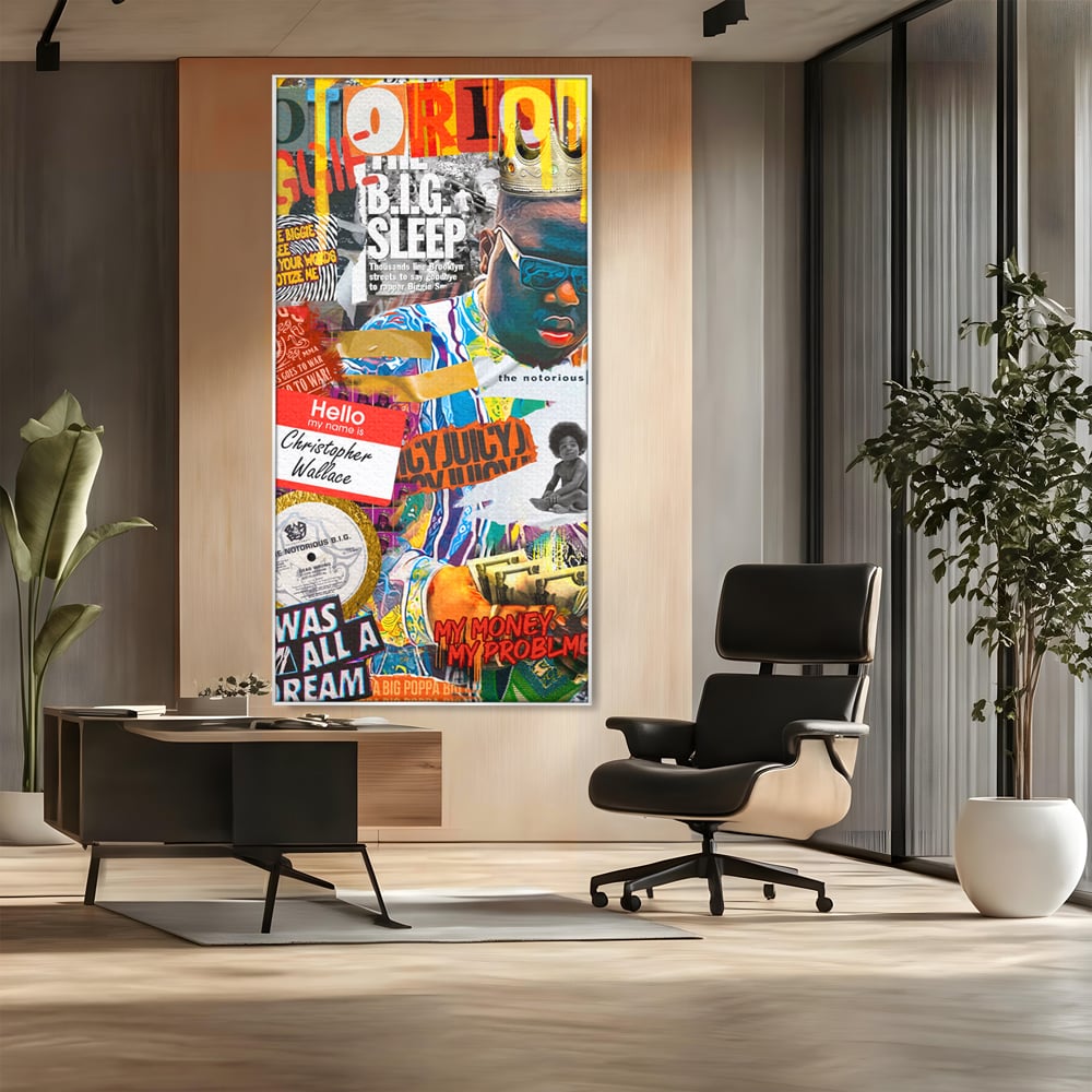 Tablou Canvas Premium LuxCanva® A1014, The Notorious Biggie , Decorativ, Cantaret, Artisit, Rapper, Motivational, Culori Vibrante