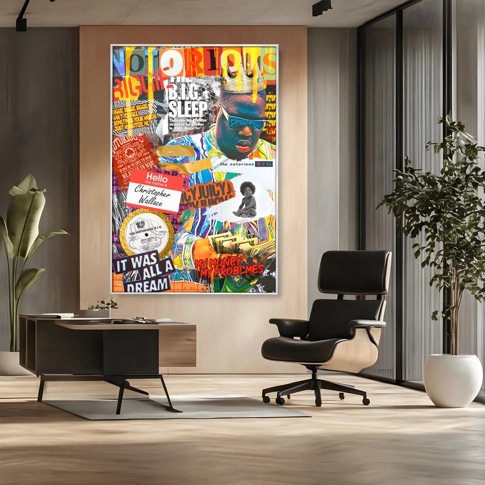 Tablou Canvas Premium LuxCanva® A1014, The Notorious Biggie , Decorativ, Cantaret, Artisit, Rapper, Motivational, Culori Vibrante
