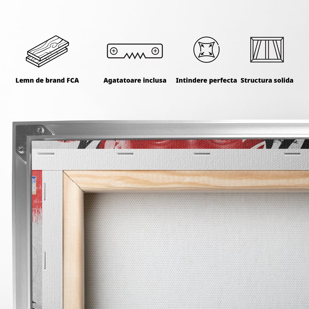 Tablou Canvas Premium LuxCanva® A1015, Kanye Omari West , Decorativ, Cantaret, Artisit, Rapper, Culori Vibrante