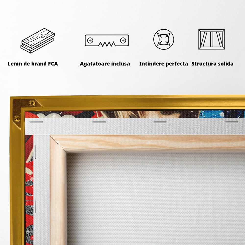 Leinwandbilder Premium LuxCanva® A1016, Kurt Donald Cobain , Dekorativ, Sänger, Gitarrist, Rockstar, Lebendige Farben