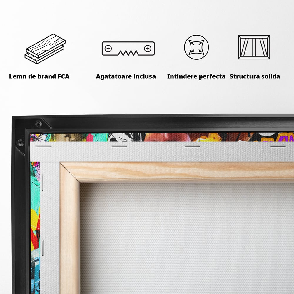Tablou Canvas Premium LuxCanva® A1017, Freddie Mercury , Decorativ, Cantaret, Muzician, Rock Star Queen, Culori Vibrante