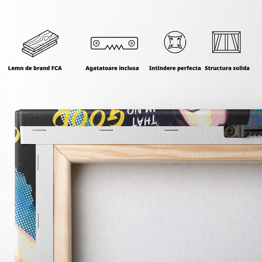 Tablou Canvas Premium LuxCanva® A1018, Amy Winehouse , Decorativ, Cantareata, Artista, Culori Vibrante