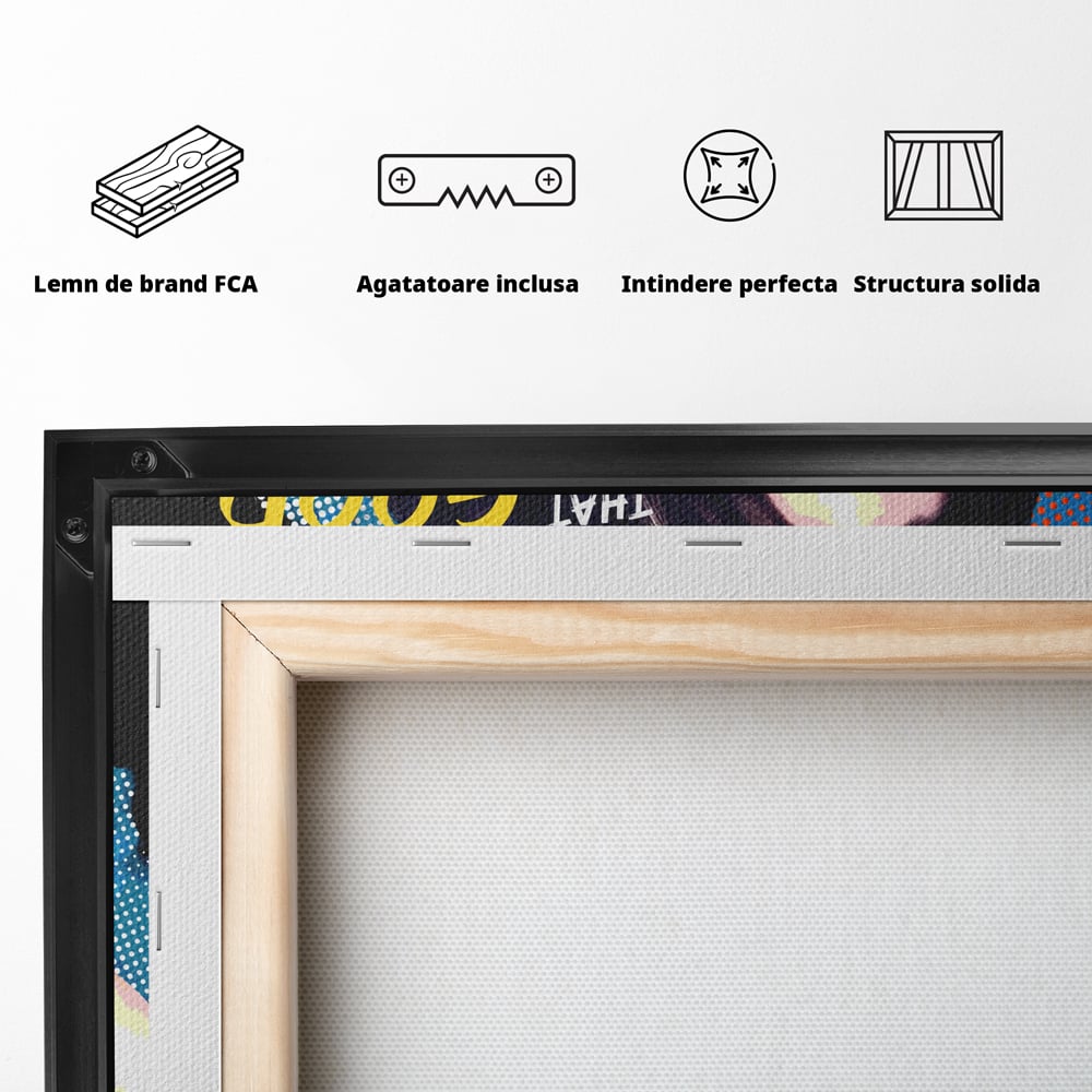 Tablou Canvas Premium LuxCanva® A1018, Amy Winehouse , Decorativ, Cantareata, Artista, Culori Vibrante