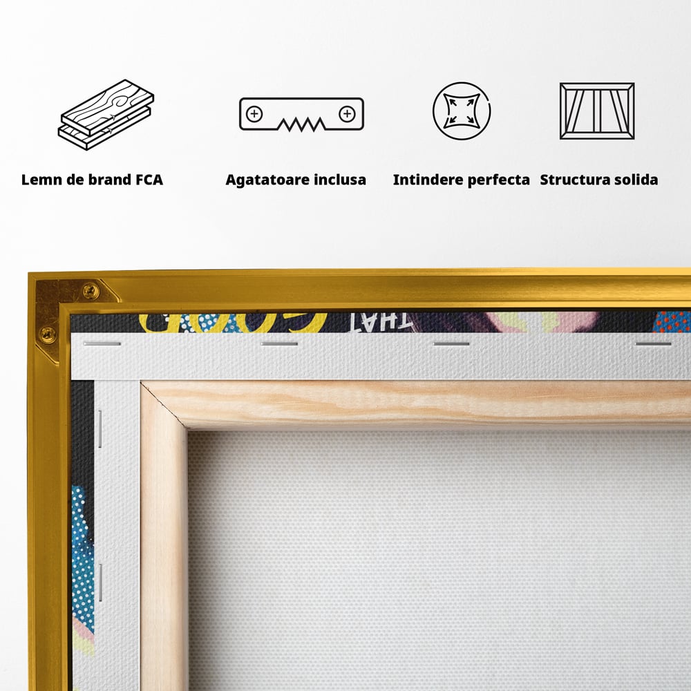 Tablou Canvas Premium LuxCanva® A1018, Amy Winehouse , Decorativ, Cantareata, Artista, Culori Vibrante