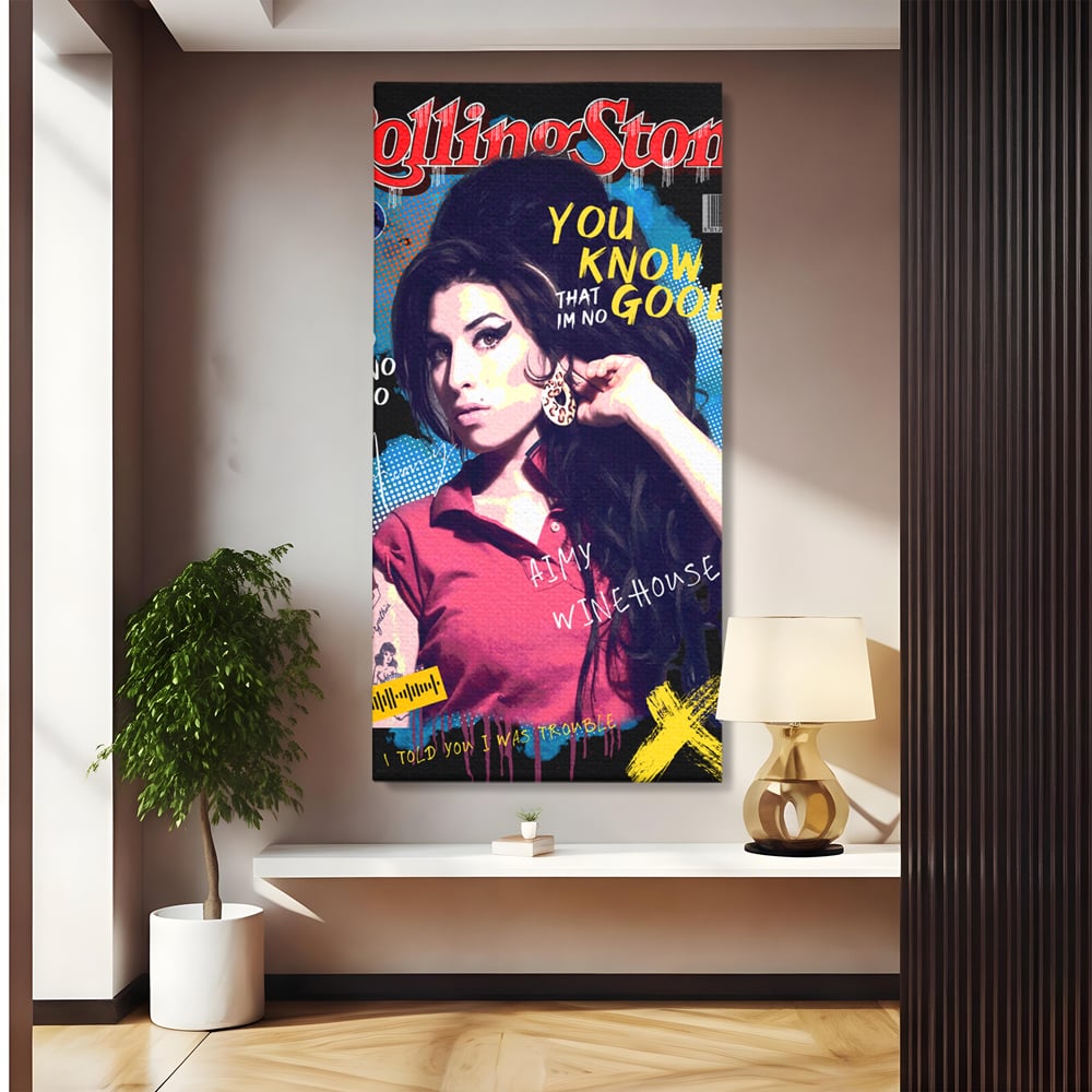 Tablou Canvas Premium LuxCanva® A1018, Amy Winehouse , Decorativ, Cantareata, Artista, Culori Vibrante