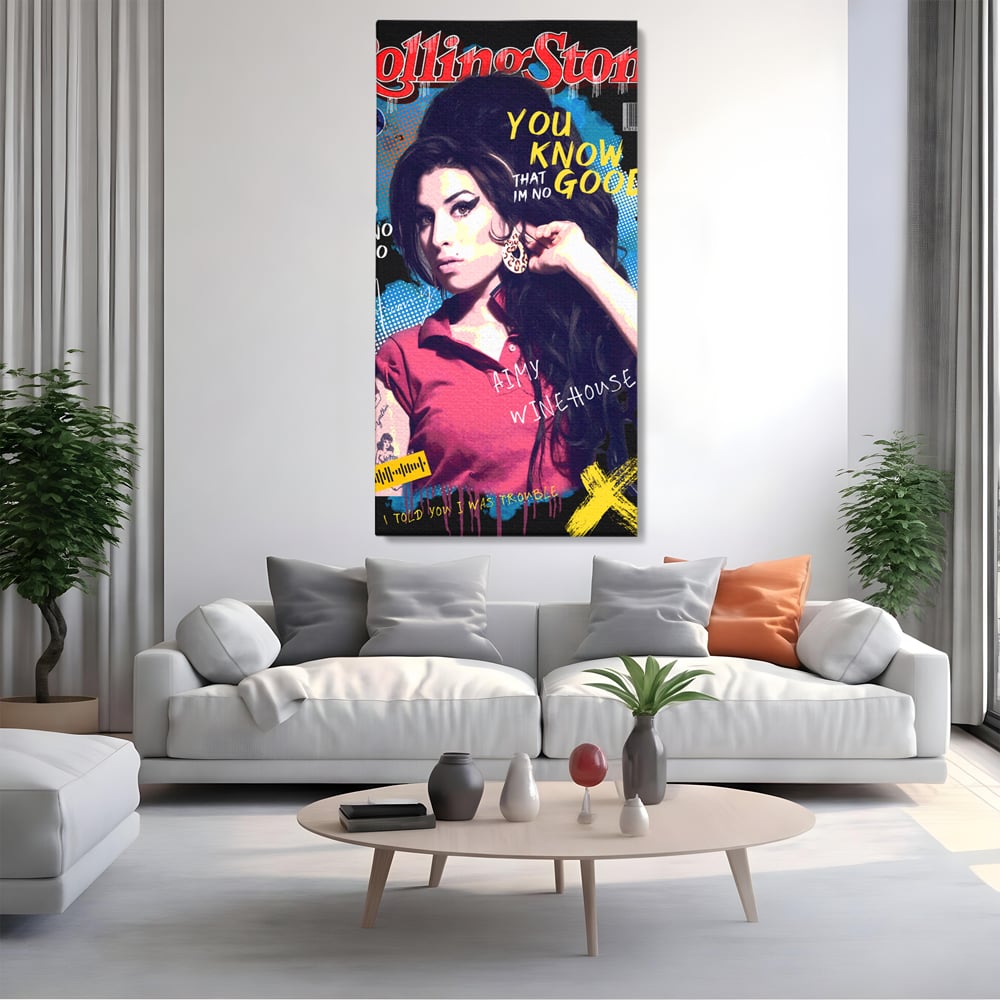 Tablou Canvas Premium LuxCanva® A1018, Amy Winehouse , Decorativ, Cantareata, Artista, Culori Vibrante