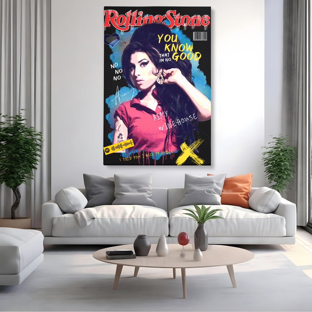 Tablou Canvas Premium LuxCanva® A1018, Amy Winehouse , Decorativ, Cantareata, Artista, Culori Vibrante