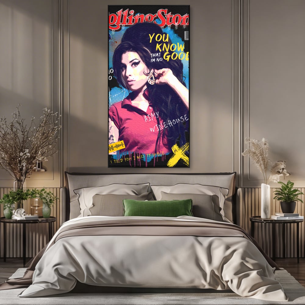 Tablou Canvas Premium LuxCanva® A1018, Amy Winehouse , Decorativ, Cantareata, Artista, Culori Vibrante