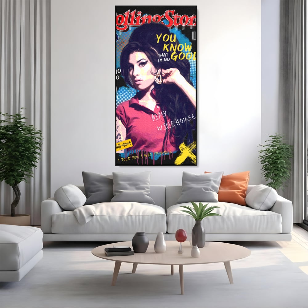 Tablou Canvas Premium LuxCanva® A1018, Amy Winehouse , Decorativ, Cantareata, Artista, Culori Vibrante