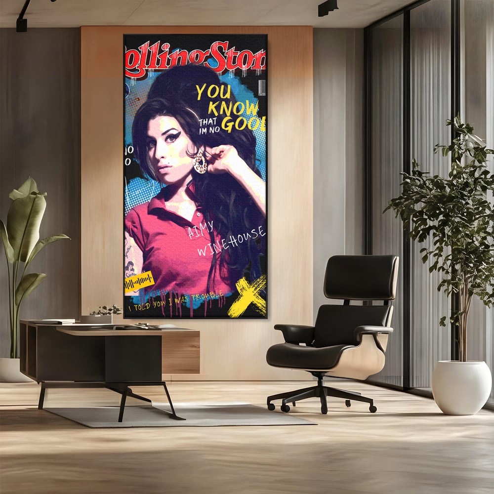 Tablou Canvas Premium LuxCanva® A1018, Amy Winehouse , Decorativ, Cantareata, Artista, Culori Vibrante