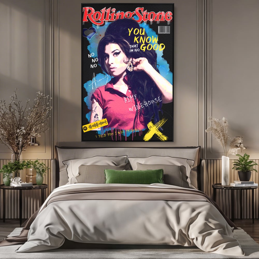 Tablou Canvas Premium LuxCanva® A1018, Amy Winehouse , Decorativ, Cantareata, Artista, Culori Vibrante