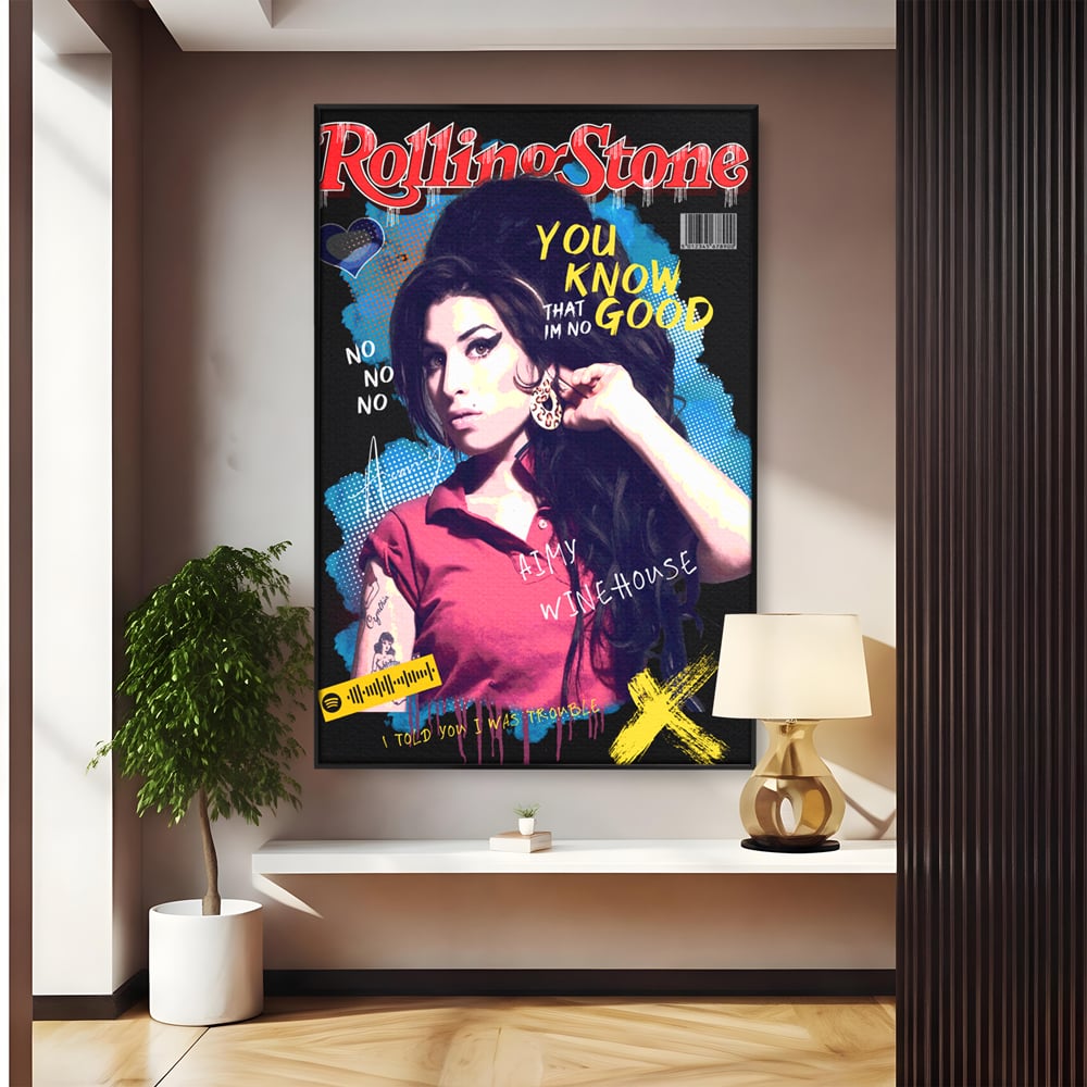 Tablou Canvas Premium LuxCanva® A1018, Amy Winehouse , Decorativ, Cantareata, Artista, Culori Vibrante