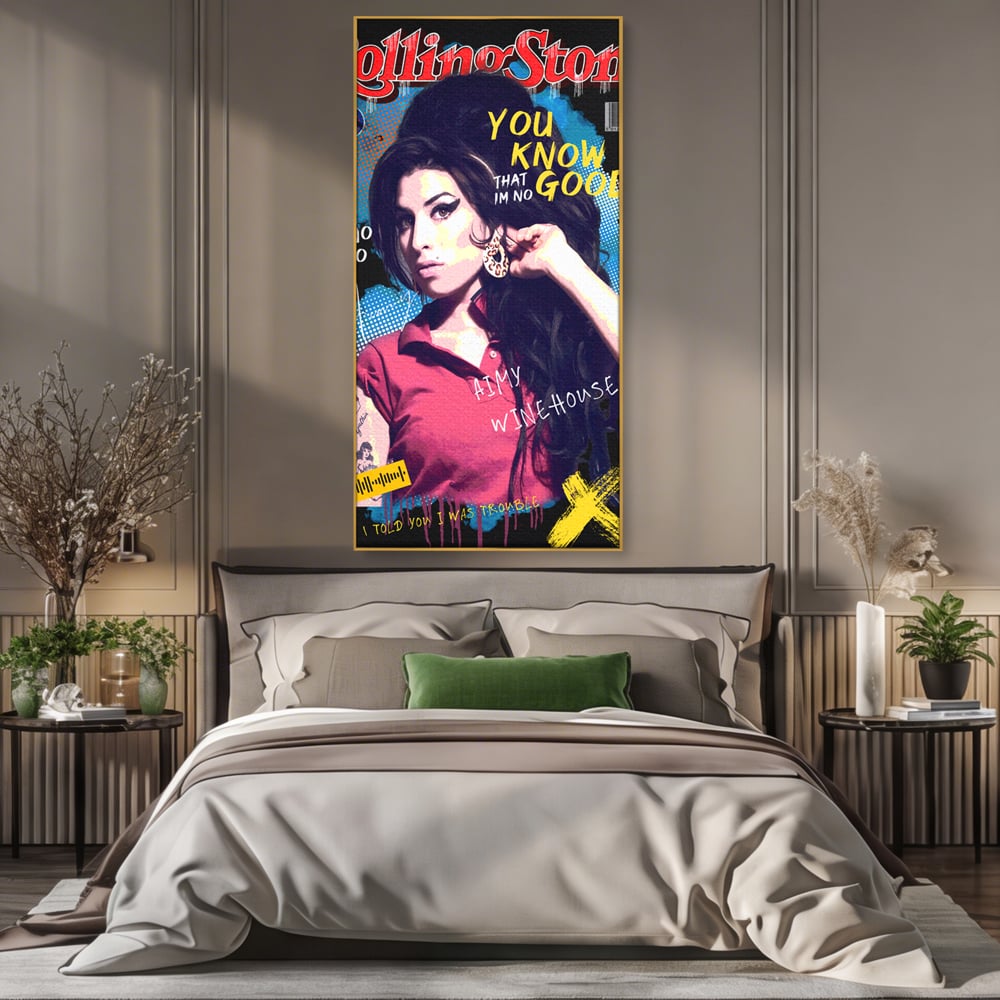 Tablou Canvas Premium LuxCanva® A1018, Amy Winehouse , Decorativ, Cantareata, Artista, Culori Vibrante
